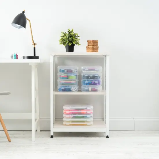 IRIS USA 8 Pack 6" x 6" Scrapbook Paper Storage Boxes Case, Clear {6}