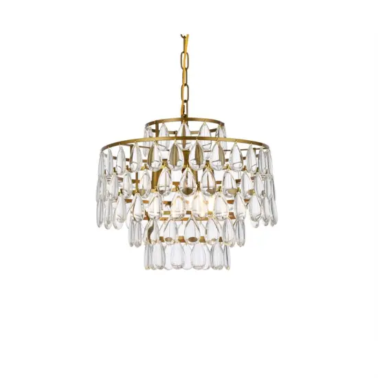 Mila 16 inch pendant in brass {3}