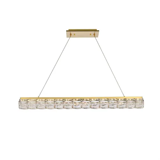 Valetta 42 inch LED linear pendant in gold {1}
