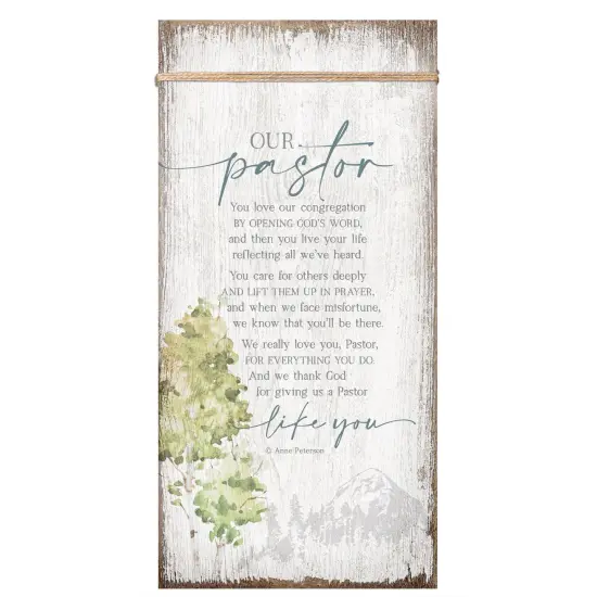 Dexsa Our Pastor Wood Plaque 6 3/4"x13 5/8" {1}