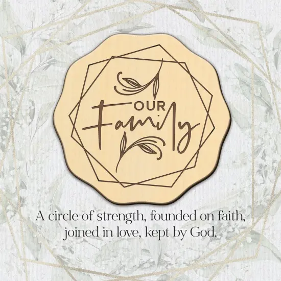 Dexsa Our Family Meadow Wood Plaque 6 inches x 6 inches {3}