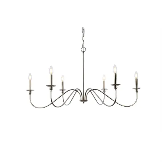 Rohan 42 inch chandelier in polished nickel {3}