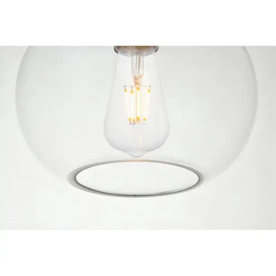 Destry 1 Light Black plug-in Pendant With Clear Glass {4}