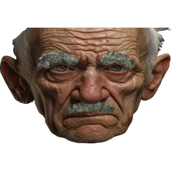 Adult's Old Man Gramps Eyebrows And Mustache Costume Accessory Kit {1}
