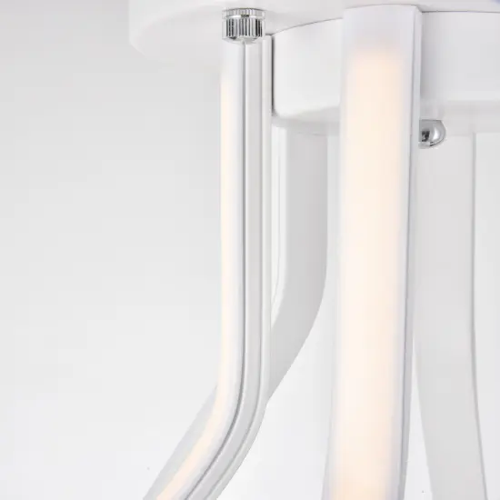 Dahlia 3 light in White Flush mount {6}