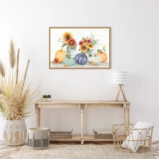 Autumn Ramble VI Navy by Katrina Pete Canvas Art Framed {5}