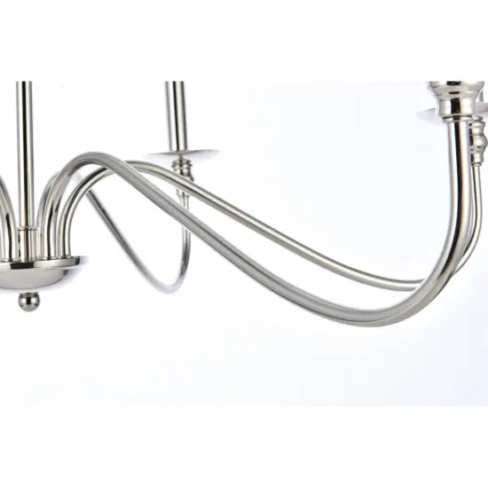 Rohan 30 inch chandelier in polished nickel {4}