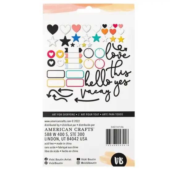 Vicki Boutin Where To Next Mixed Chipboard Shapes-50/Pkg {2}