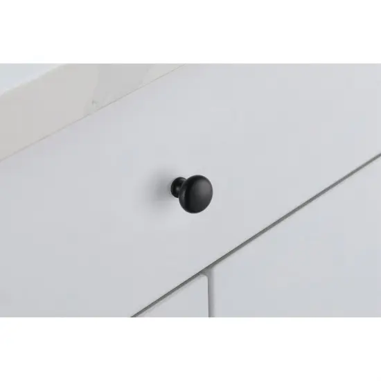 Cadon 1.2" Diameter Matte Black Mushroom Knob Multipack (Set of 10) {3}