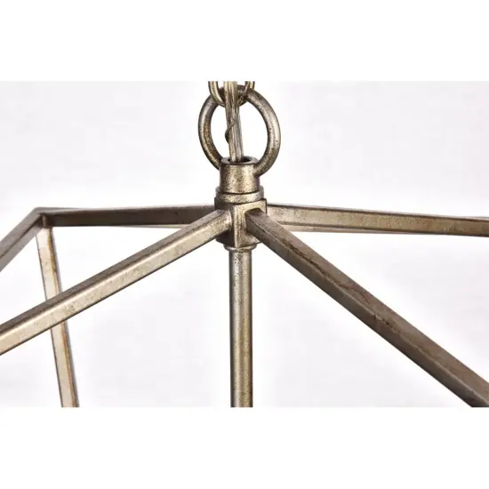 Maddox Collection Pendant D9.75 H14.5 Lt:1 Vintage Silver Finish {4}