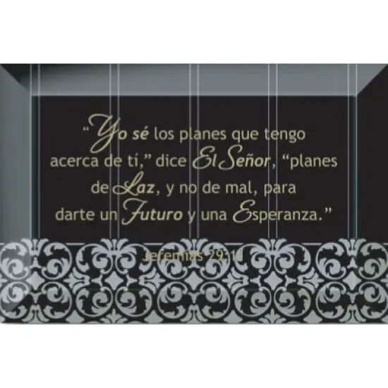 Dexsa Yo S&eacute; Los Planes Que - For I know the Plans - Inspirational Saying in Spanish 4"x6" Glass Plaque with Easel {1}
