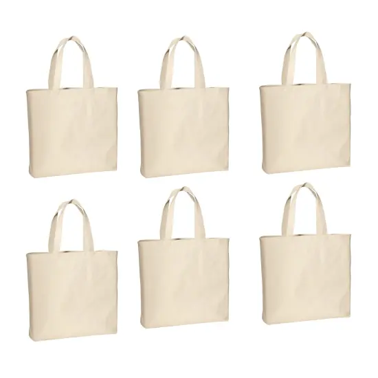 Multipack Heavy Canvas Twill Convention Bag | Reusable Blank Party Favor Tote Bags for Daily Use | Raheev&reg; {5}
