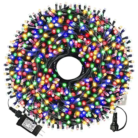 105ft 300 LED Christmas String Lights, End-to-End Plug 8 Modes Christmas Lights - UL Certified - Outdoor Indoor Fairy Lights Christmas Tree, Patio, Garden, Party, Wedding, Holiday (Multicolor) {2}