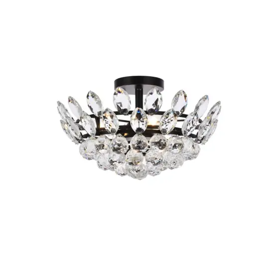 Emilia 16 inch flush mount in black {1}