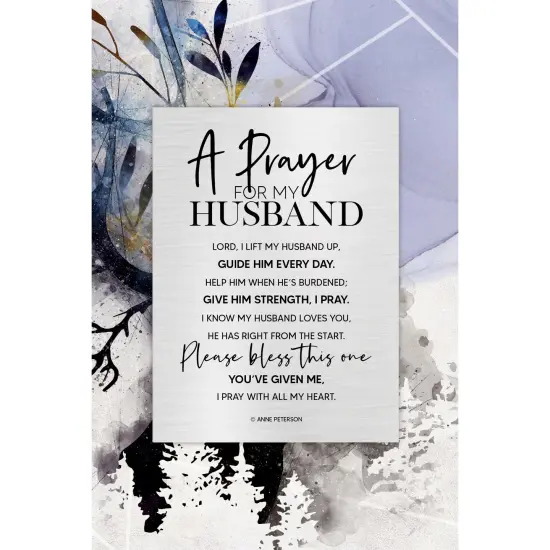 Dexsa Prayer For My Husband Wood Plaque with Easel and Wall Hanger 6"x9" {1}