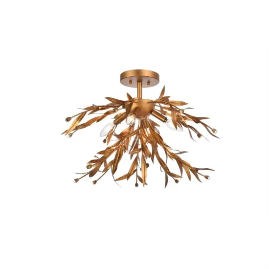 Priscilla 23 inch flush mount in gold leaf {3}