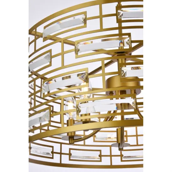 Kennedy 24 inch pendant in brass {4}