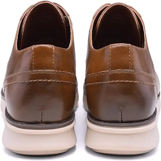 Jousen Mens Casual Dress Shoes Non-Slip Brown Size 14 {2}