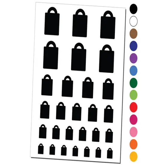 Grocery Tote Bag Purse Solid Temporary Tattoo Water Resistant Fake Body Art Set Collection Hot Pink {1}