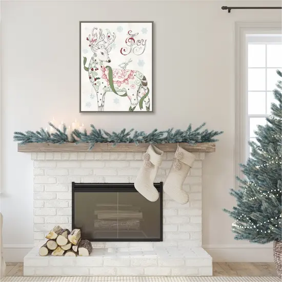 Christmas Season IV by Daphne Brissonnet Canvas Art Framed {6}