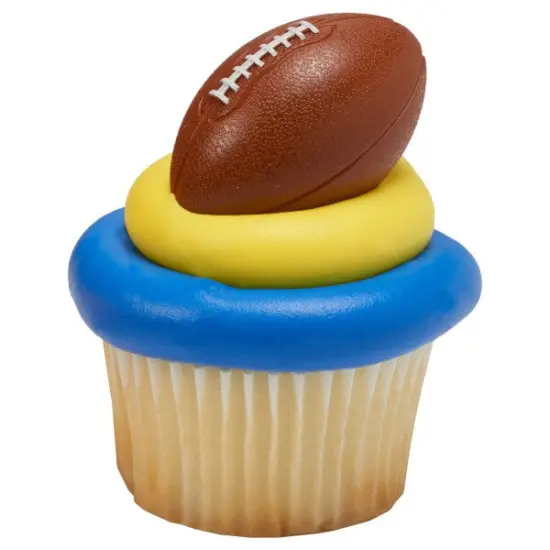 3D Football Cupcake Rings, 12ct {1}