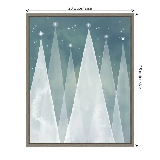 Mod Evergreens I by Grace Popp Canvas Art Framed {3}