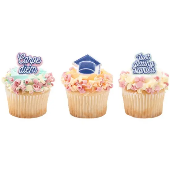 Carpe Diem Cupcake Rings, 12ct {3}