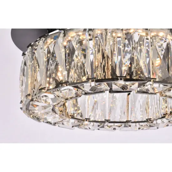 Monroe 12 inch LED Single flush mount in black {4}
