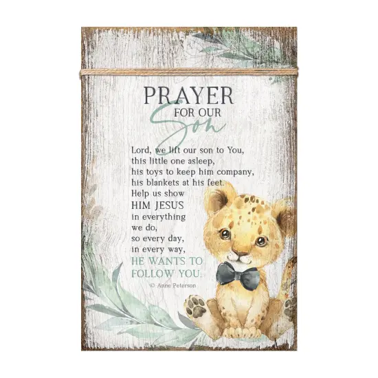 Dexsa Prayer For Our Son Wood Plaque with Easel and Wall Hanger 6"x9" {1}