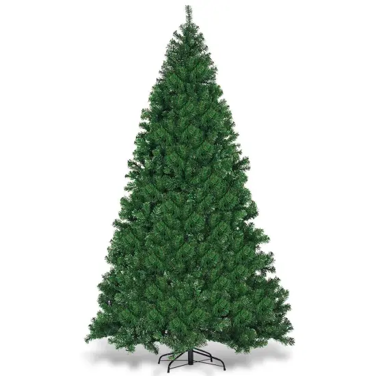 9 Feet Pre-Lit PVC Artificial Christmas Tree with 700 LED Lights and 2028 Branch Tips {1}