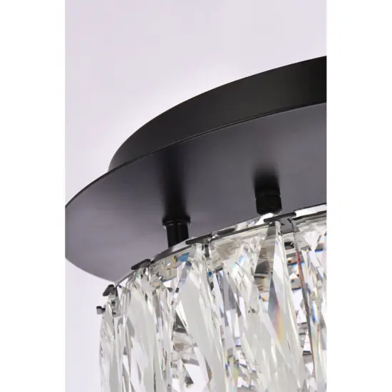 Monroe 12 inch LED Single flush mount in black {6}