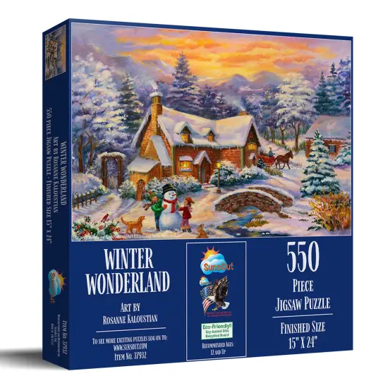 Sunsout Winter Wonderland 550 pc Christmas Jigsaw Puzzle 37932 {3}
