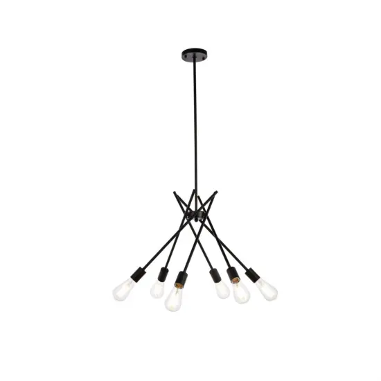 Lucca 23 inch pendant in black {1}