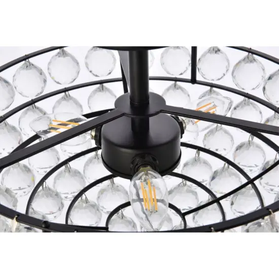 Savannah 16 inch flush mount in black {6}