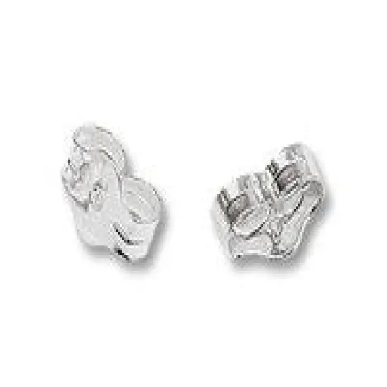 JewelrySupply Ear Backs Light Sterling Silver (1 Pair of Sterling Silver Earring Backs) {2}