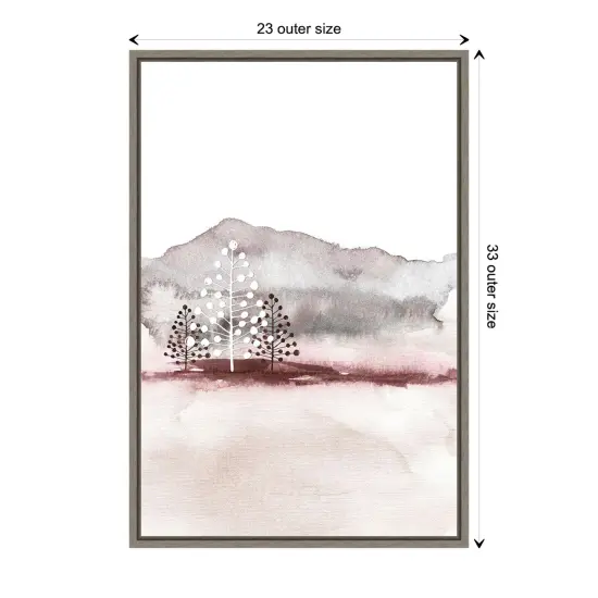 Holiday Time 2 Christmas Trees by Design Fabrikken Canvas Art Framed {3}