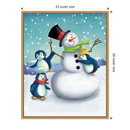 Joyful Snowman by Josefina Canvas Art Framed {3}