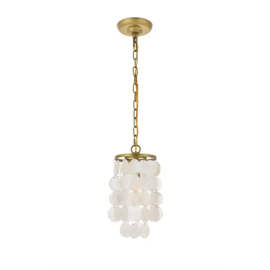 Selene 1 light Brass Pendant {3}