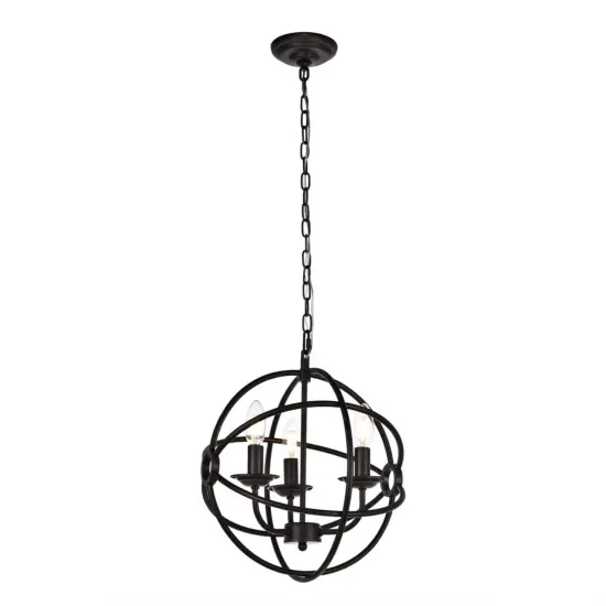 Octavia Collection Pendant D14 H15 Lt:3 Dark brown Finish {3}