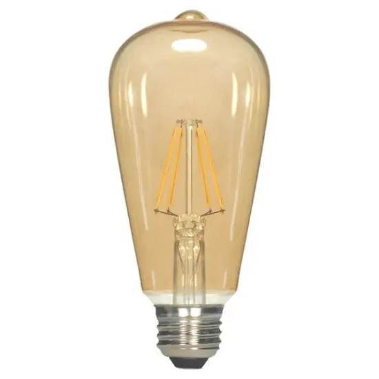 Antique Filament LED 2.5W 2000K ST19 E26 Dimmable Transparent Amber Bulb {1}