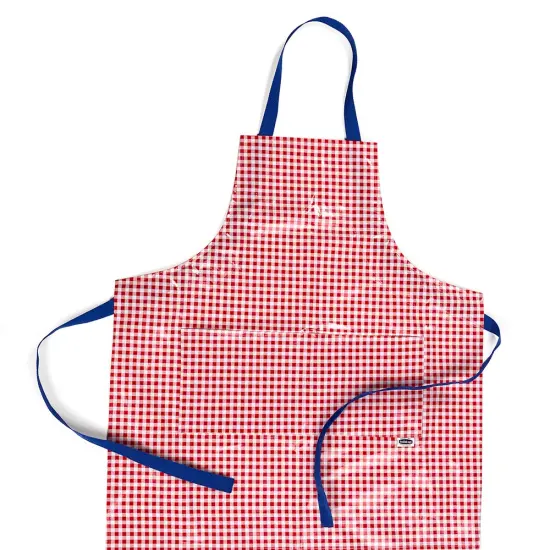 Retro Vinyl Apron Red Gingham {1}