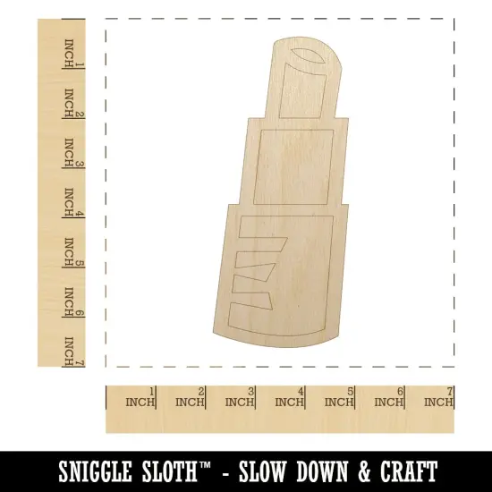 Lipstick Gloss Makeup Doodle Unfinished Wood Shape Piece Cutout for DIY Craft Projects {1}