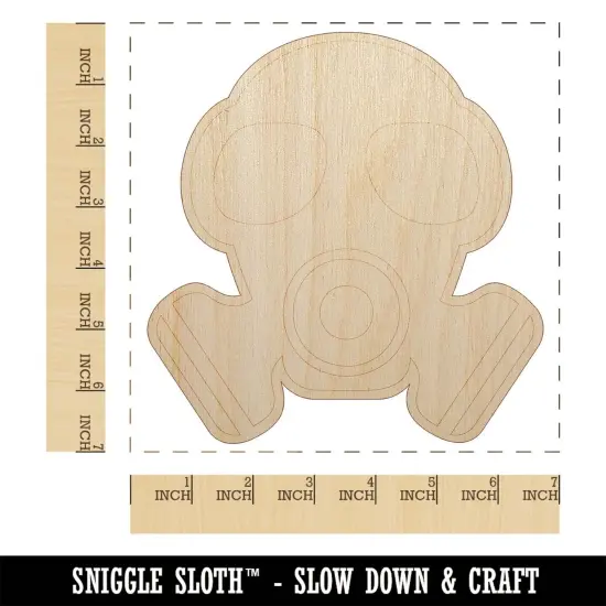 Chemical Gas Mask Ventilator Pandemic Unfinished Wood Shape Piece Cutout for DIY Craft Projects {1}
