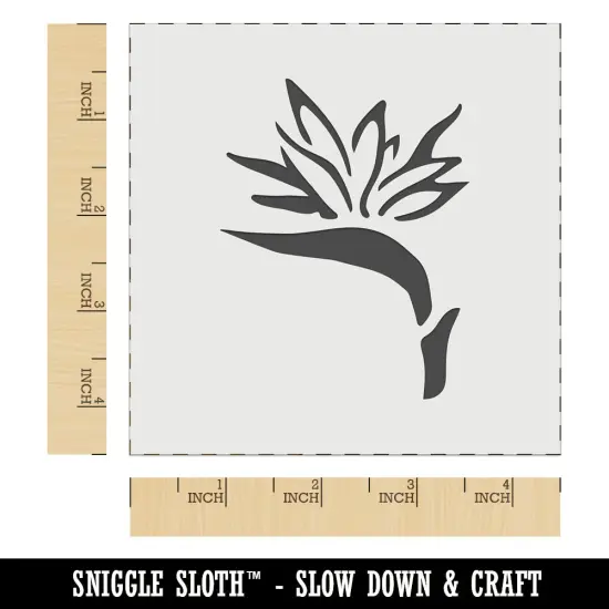 Bird of Paradise Tropical Flower Flora Wall Cookie DIY Craft Reusable Stencil {6}