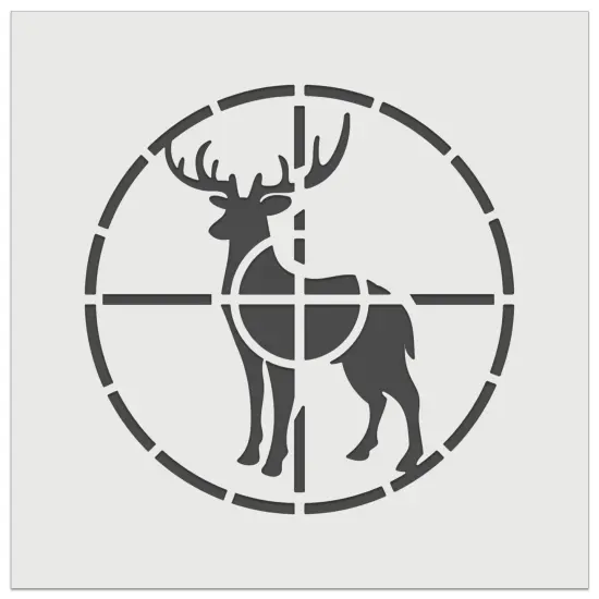 Hunting Hunter Deer in Crosshair Wall Cookie DIY Craft Reusable Stencil {7}