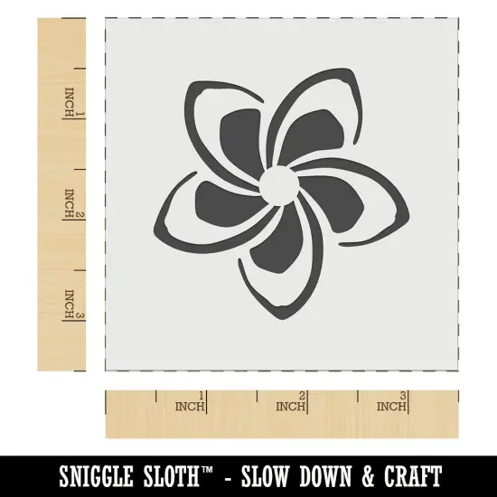Plumeria Beautiful Tropical Spiral Flower Wall Cookie DIY Craft Reusable Stencil {5}