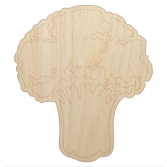 Vegetable Broccoli Unfinished Wood Shape Piece Cutout for DIY Craft Projects {7}