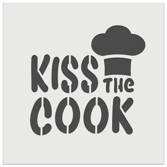 Kiss the Cook Cooking Chef Wall Cookie DIY Craft Reusable Stencil {7}