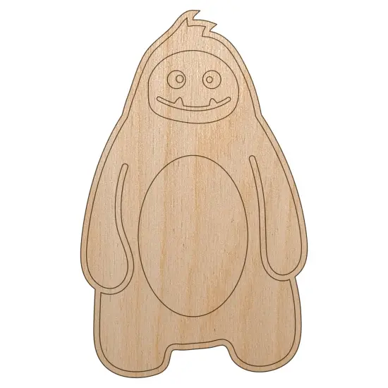 Sweet Yeti Abominable Snowman Unfinished Wood Shape Piece Cutout for DIY Craft Projects {7}