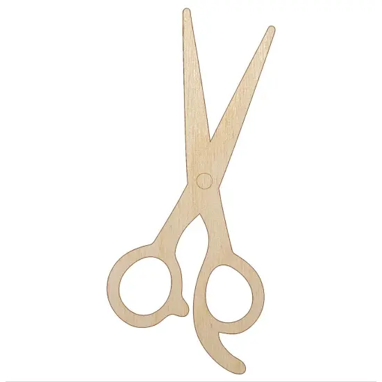 Hair Cutting Scissors Unfinished Wood Shape Piece Cutout for DIY Craft Projects {2}